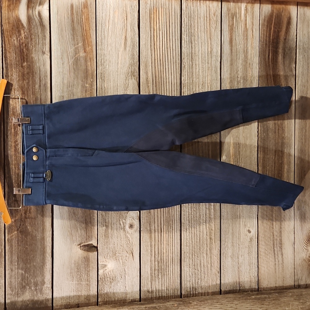 High-Waist Navy Riding Breeches